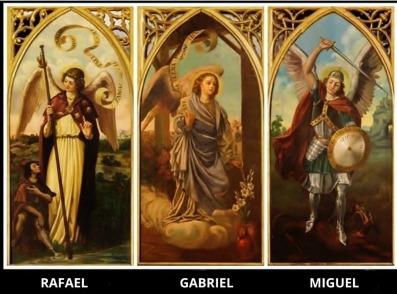 Arcángeles Rafael, Gabriel y Miguel